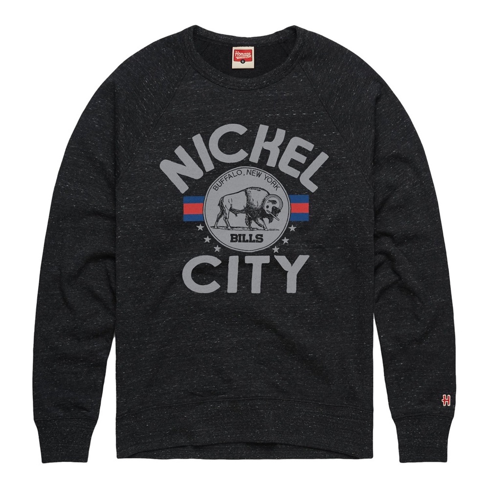 Buffalo Bills Nickel City Homage brand pepper black Sweatshirt